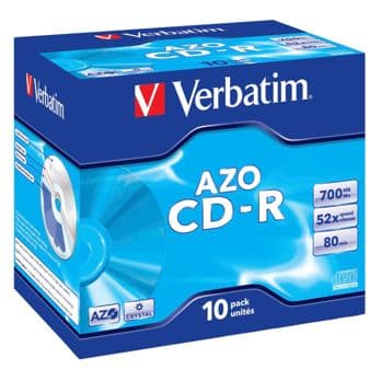 Foto: 1x10 Verbatim Data Life plus CD-R 80 / 700MB, 52x Speed JC