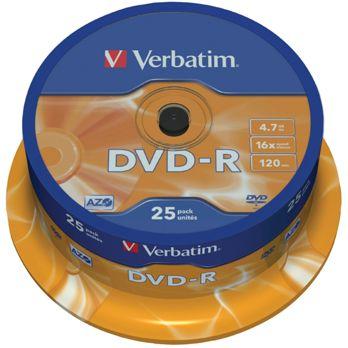 Foto: 1x25 Verbatim DVD-R 4,7GB 16x Speed, matt silver