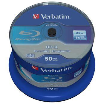 Foto: 1x50 Verbatim BD-R Blu-Ray 25GB 6x Speed Datalife No-ID Cakebox