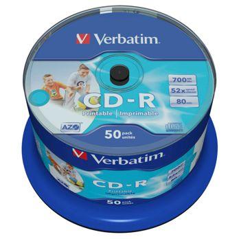 Foto: 1x50 Verbatim CD-R 80 / 700MB 52x Speed wide printable generic