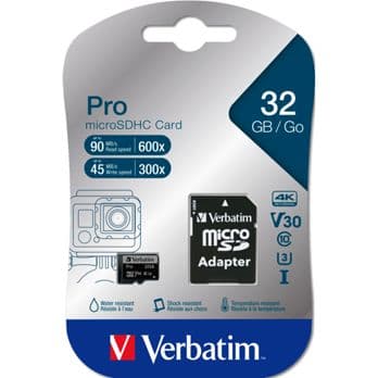 Foto: Verbatim microSDHC Pro      32GB Class 10 UHS-I incl Adapter