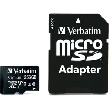 Foto: Verbatim microSDXC         256GB Class 10 UHS-I incl Adapt. 44087