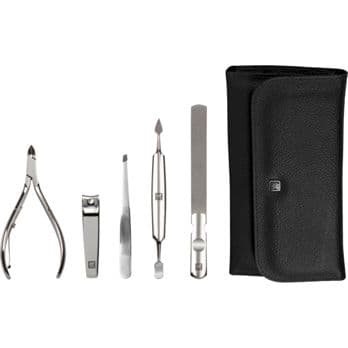 Foto: Zwilling CLASSIC INOX Druckknopf-Etui, schwarz, 5-tlg.